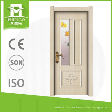 Las puertas clásicas del interior de la puerta de la puerta para inodoro melamina puerta de madera
